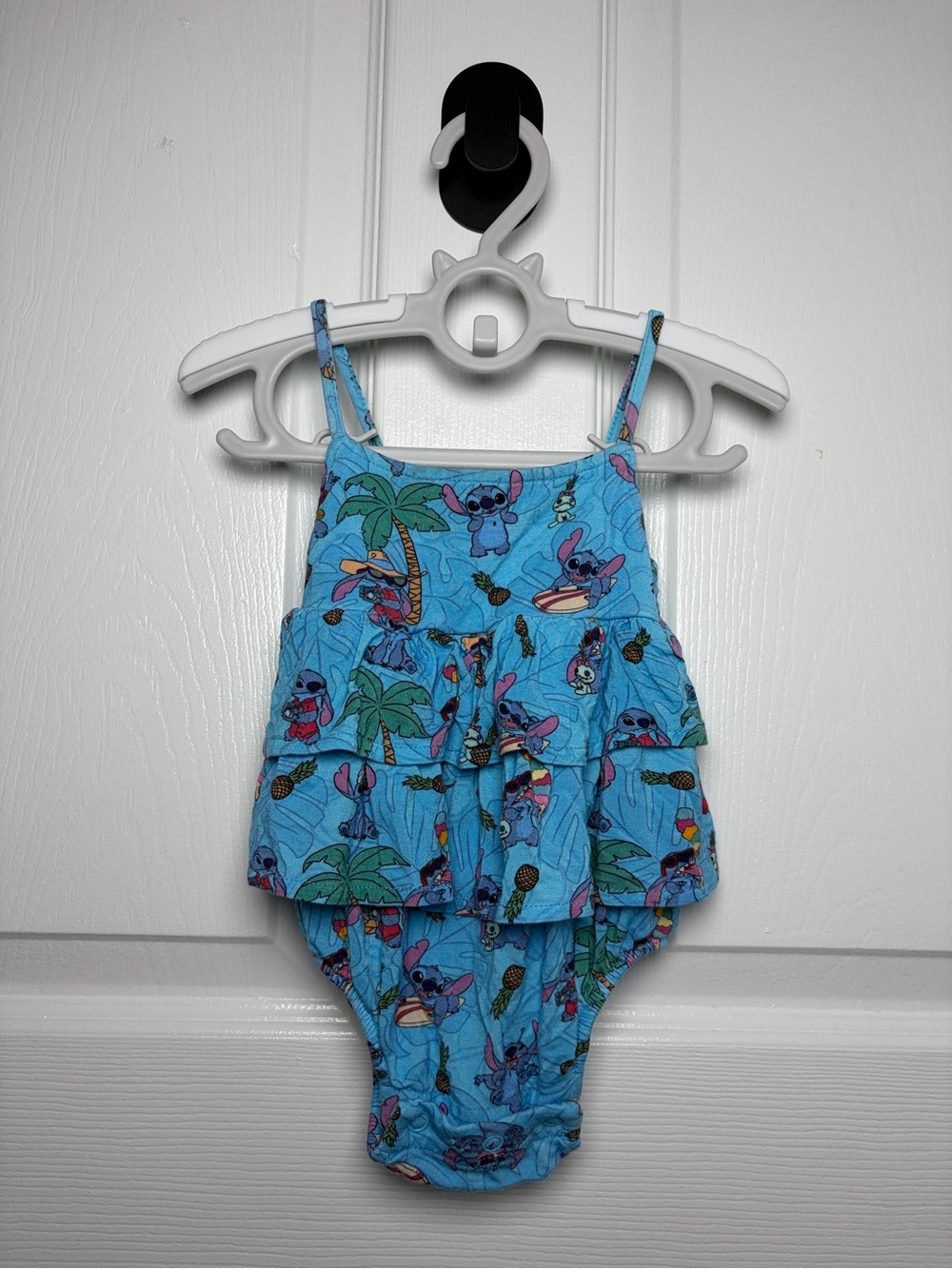 Posh Peanut Disney Lilo & Stitch Bamboo Ruffle Bubble Romper 3-6M
